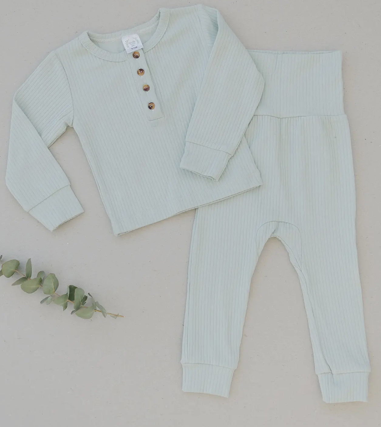Sage Ribbed 2-piece Set