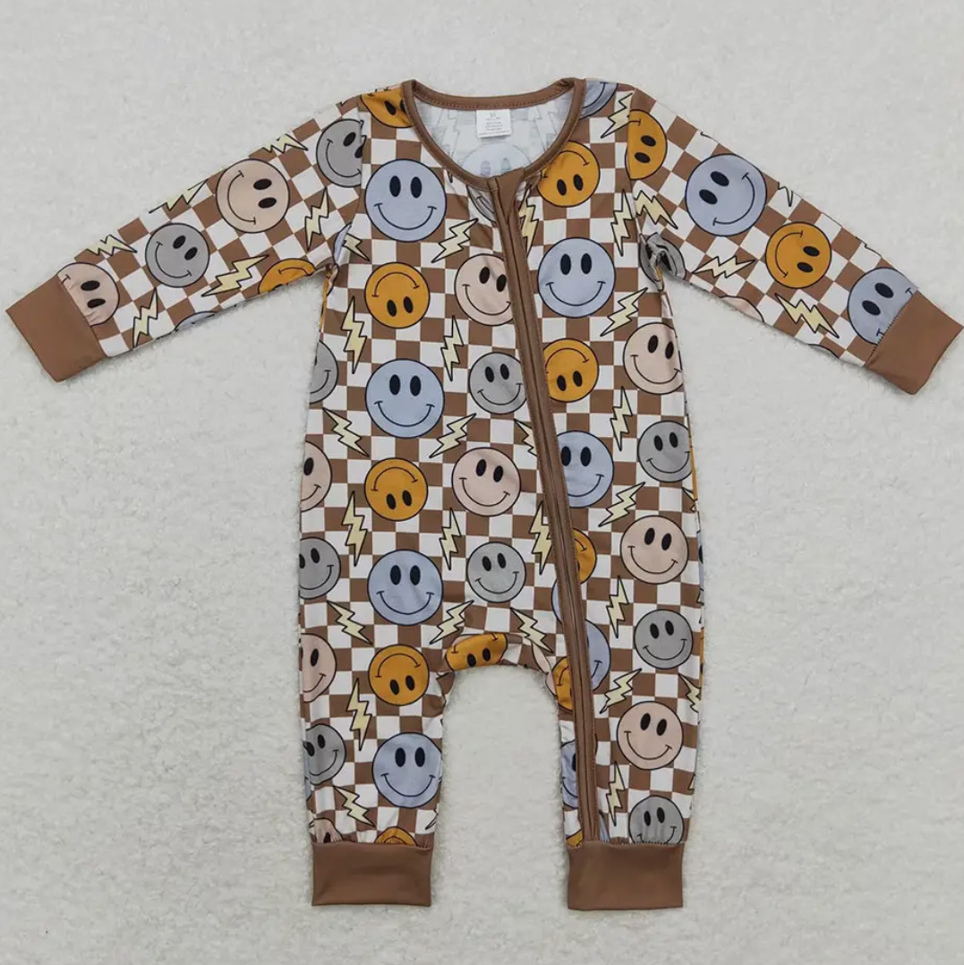 Checkered Smiley Bamboo Sleeper