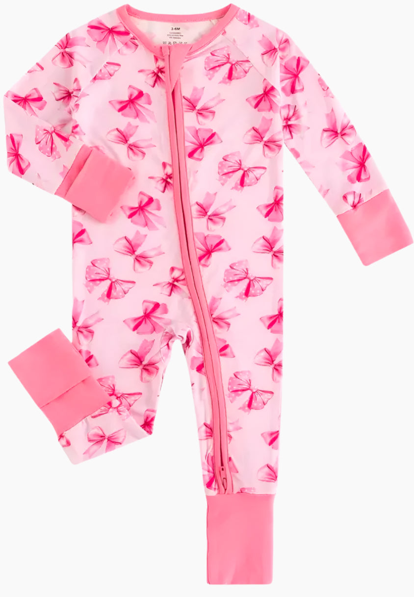Bamboo Pink Bow Sleeper