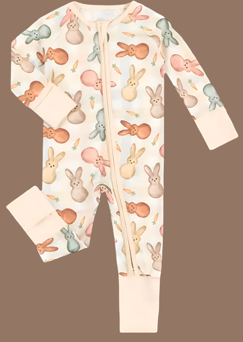 Bamboo Cream Checkered Easter Sleeper